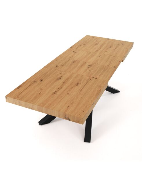 Table À Rallonges Helt Wood chêne - 75.5x90x160/200/240 cm