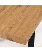 Table À Rallonges Helt Wood chêne - 75.5x90x160/200/240 cm