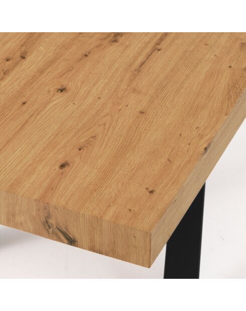Table À Rallonges Helt Wood chêne - 75.5x90x160/200/240 cm