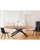 Table À Rallonges Helt Wood chêne - 75.5x90x160/200/240 cm