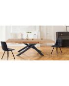 Table À Rallonges Helt Wood chêne - 75.5x90x160/200/240 cm