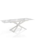 Table À Rallonge Melvin 160 Total White blanc marbré - 74.5x90x160/240 cm