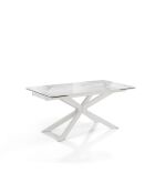 Table À Rallonge Melvin 160 Total White blanc marbré - 74.5x90x160/240 cm