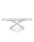 Table À Rallonge Melvin 160 Total White blanc marbré - 74.5x90x160/240 cm