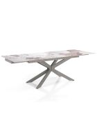 Table Extensible Melvin Evo Platinum Onice  onyx marbré - 74.5x90x160/240 cm