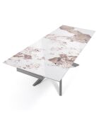 Table Extensible Melvin Evo Platinum Onice  onyx marbré - 74.5x90x160/240 cm