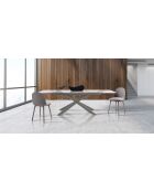 Table Extensible Melvin Evo Platinum Onice  onyx marbré - 74.5x90x160/240 cm
