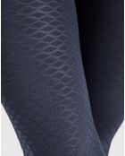 2 Collants à motifs Aquatic 40 deniers bleu marine