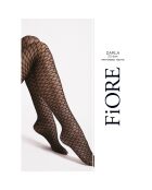 2 Collants à motifs Darla 20 deniers noirs
