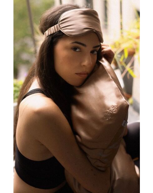 Taie d'oreiller 100% Soie Bio Lovia vert kaki