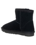 Boots fourrées en Velours de Cuir 794-01 Noires