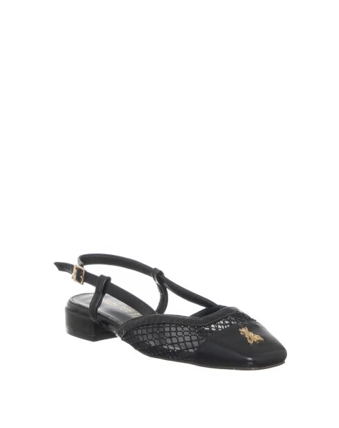 Ballerines en Cuir 341-01 Noires