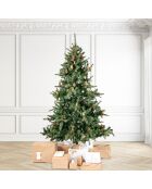 Sapin Vermont 210cm avec épines + pomme de pins - 530 LED - 1104 branches