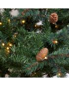 Sapin Vermont 210cm avec épines + pomme de pins - 530 LED - 1104 branches