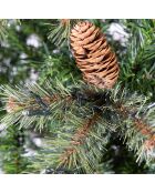 Sapin Vermont 210cm avec épines + pomme de pins - 530 LED - 1104 branches
