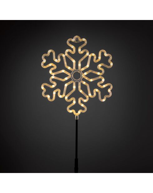 Flocon lumineux pour jardin - Dim  - 48 LEDs blanc chaud