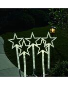 5 étoiles lumineuses solaires - 16 Copper LEDs par étoile