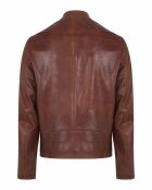 Veste en Cuir d'Agneau Brandford cognac