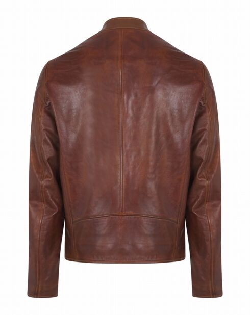 Veste en Cuir d'Agneau Brandford cognac