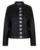 Blouson en Cuir d'Agneau Brima noir
