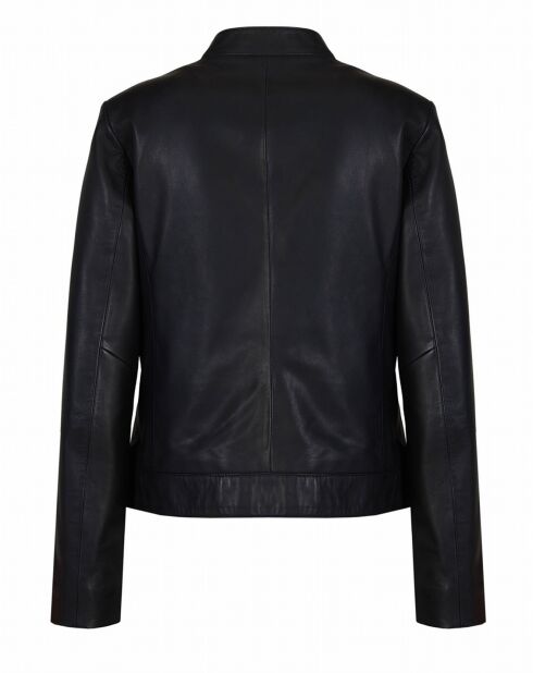 Blouson en Cuir d'Agneau Brima noir
