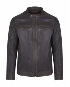 Blouson en Cuir d'Agneau Bromont mocha