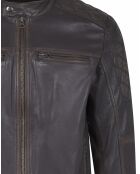 Blouson en Cuir d'Agneau Bromont mocha