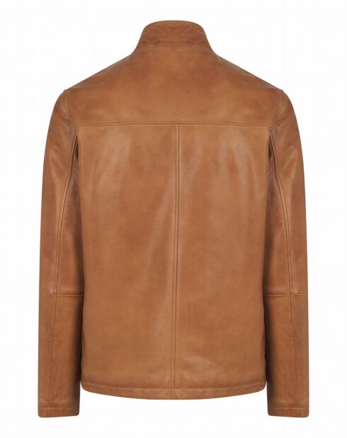 Veste en Cuir d'Agneau Casselman camel