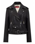 Blouson en Cuir d'Agneau Cleopa noir