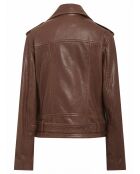 Blouson en Cuir d'Agneau Cleopa noisette