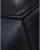 Jupe en Cuir d'Agneau Clever noire