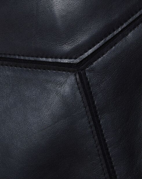 Jupe en Cuir d'Agneau Clever noire