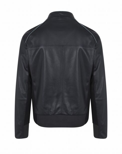 Veste en Cuir d'Agneau Ekwan noire