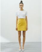 Jupe en Cuir d'Agneau Kenzane tournesol