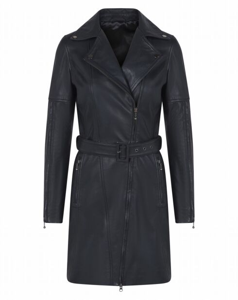 Robe en Cuir d'Agneau Kluane noire