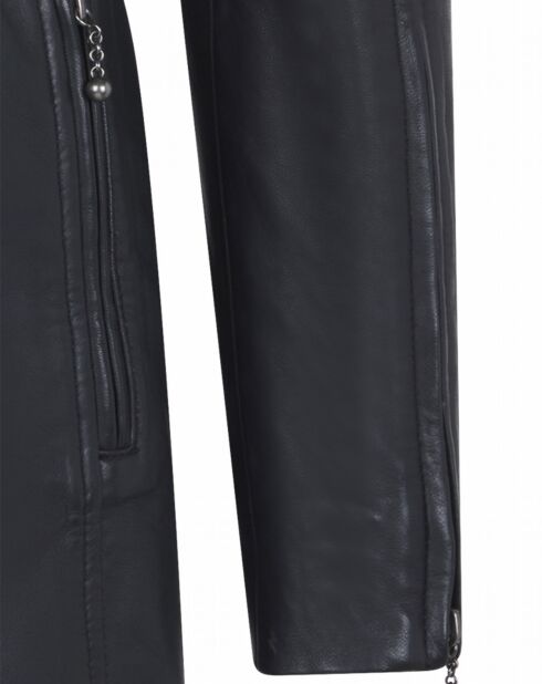 Robe en Cuir d'Agneau Kluane noire