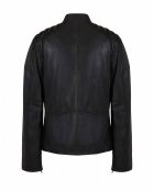 Blouson en Cuir d'Agneau Mathias noir