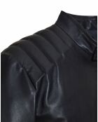 Blouson en Cuir d'Agneau Mathias noir