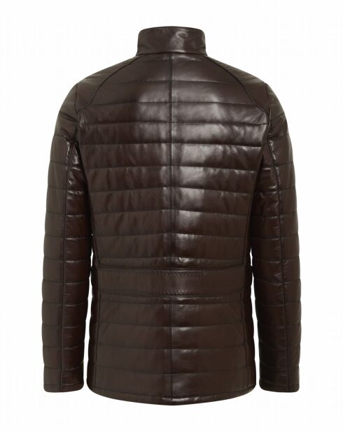 Veste en Cuir d'Agneau Raoulo nutella