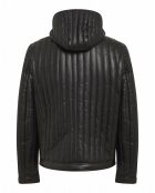 Blouson en Cuir d'Agneau Romeri noir