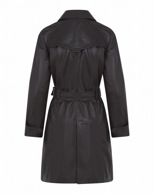 Veste 3/4 en Cuir d'Agneau Sarnia chocolat