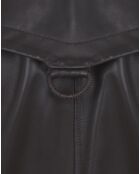 Veste 3/4 en Cuir d'Agneau Sarnia chocolat