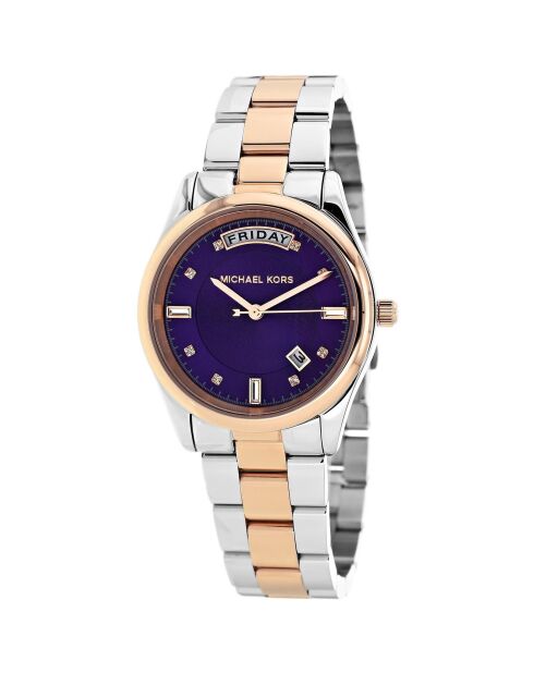 Montre Femme en Acier argenté/rose doré