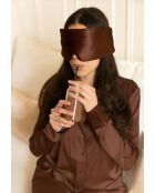 Masque enveloppant Pillow 100% Soie Espresso marron foncé