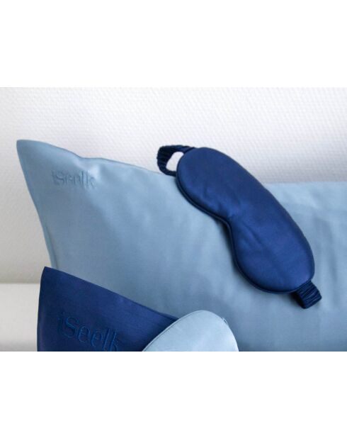 Masque de sommeil 100% Soie Bio bleu foncé