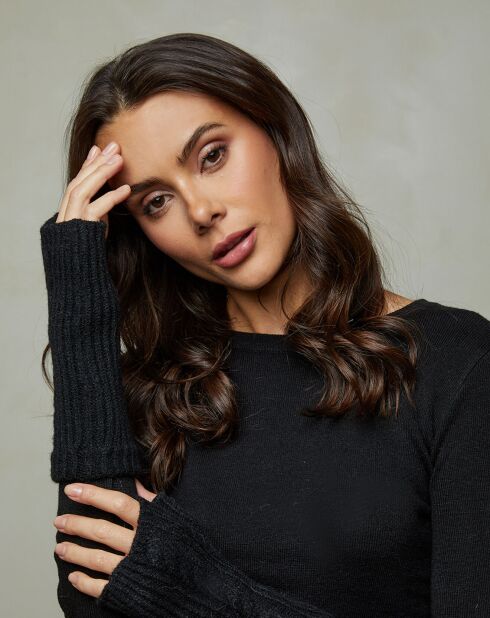 Gants en Laine mélangée Louise noirs