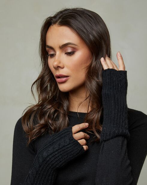 Gants en Laine mélangée Louise noirs