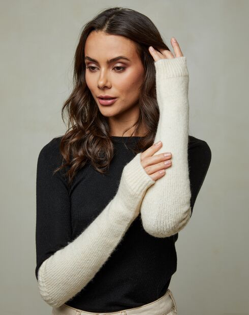 Gants en Laine mélangée Margot beiges