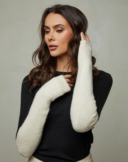 Gants en Laine mélangée Margot beiges