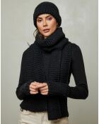 Ensemble Bonnet, Mitaines et Écharpe Cassiane noir